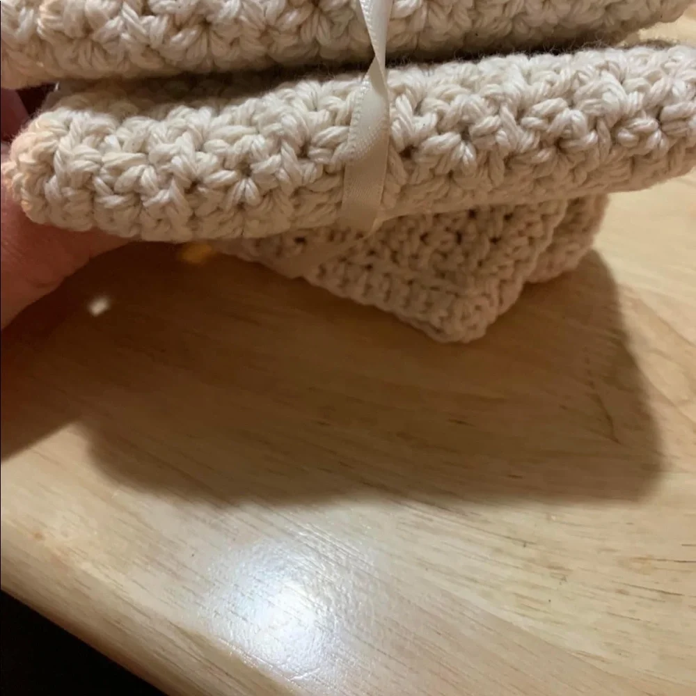 Handmade cotton washcloths ( 2 pack )